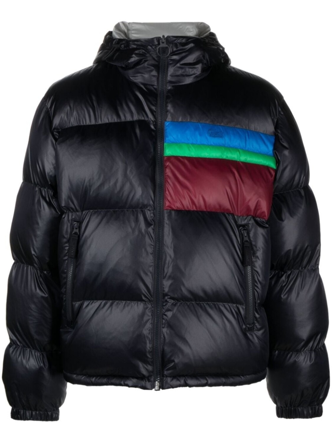 

Lacoste двусторонний пуховик с капюшоном, синий