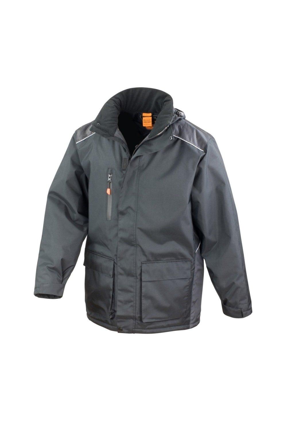 цена Длинное пальто/Спецодежда Work-Guard Vostex (водонепроницаемая и ветрозащитная) Result, черный