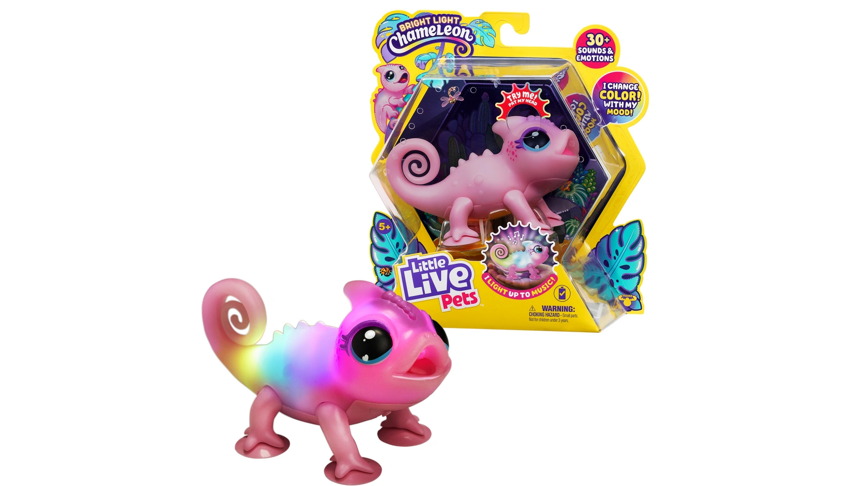 Little Live Pets Chameleon Nova розовый интерактивная игрушка little live pets