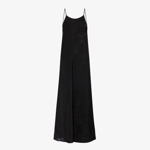 Тканое платье миди Adore с контрастными вставками Uma Wang, черный