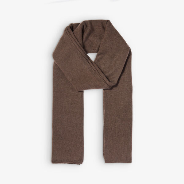 

Шарф из сатинированного кашемира с ребристой отделкой Loop Cashmere, цвет rye