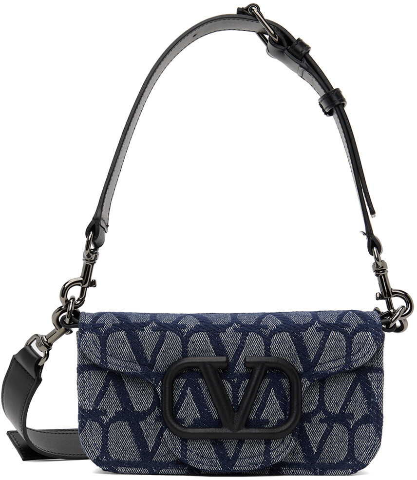 

Темно-синяя мини-сумка Toile Iconographe Locò Valentino Garavani