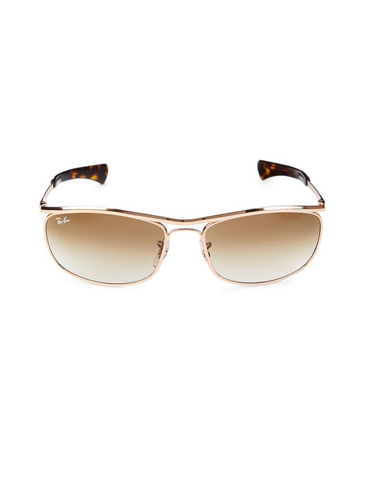 Прямоугольные солнцезащитные очки 62MM Ray-Ban, цвет Gold Rose