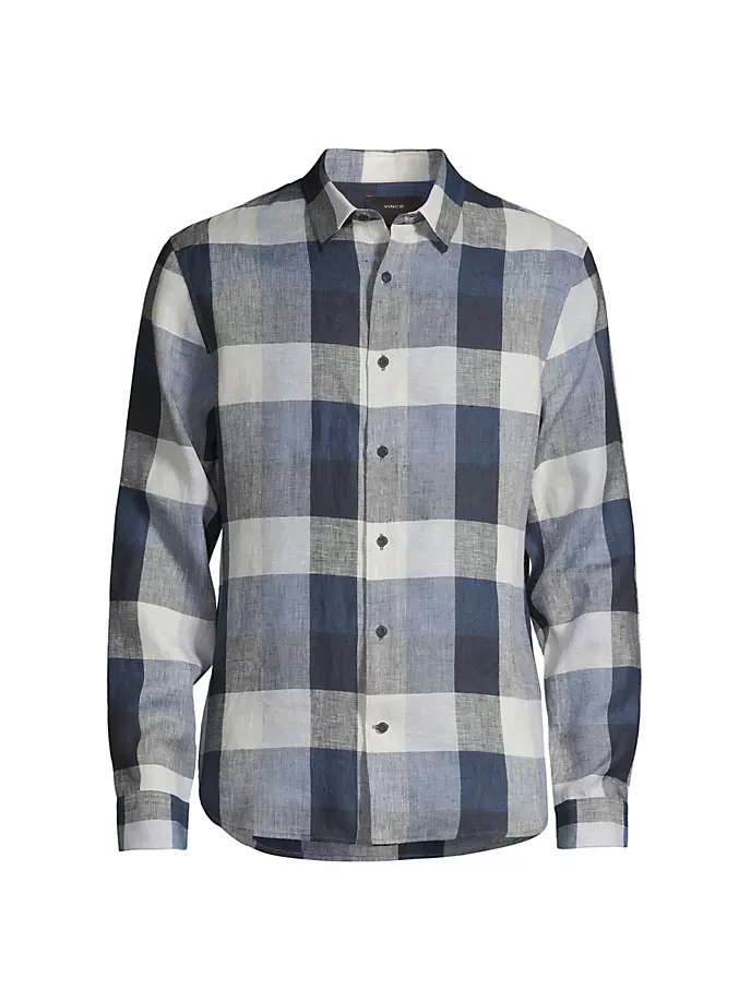 

Рубашка в клетку с длинными рукавами в клетку Madrid Buffalo Vince, цвет coastal off white