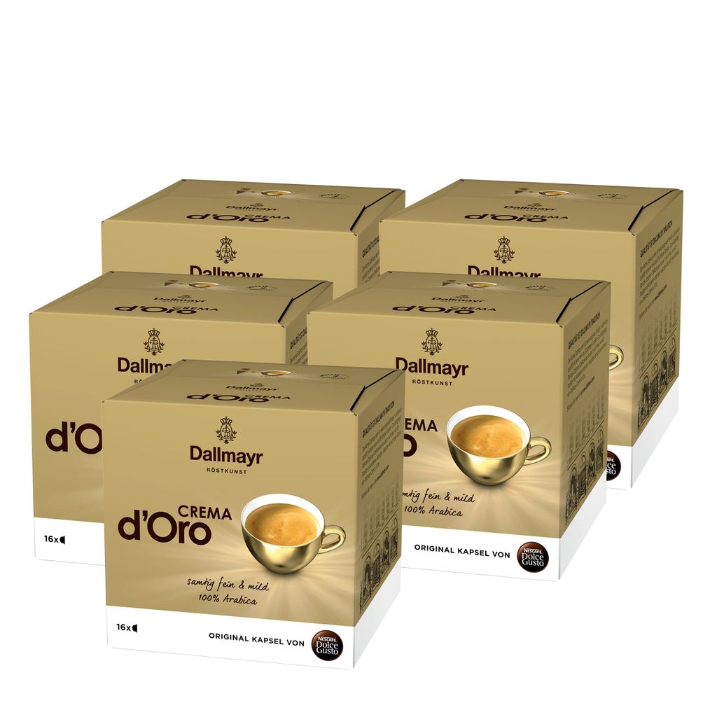 

Nescafé Dolce Gusto Dallmayr Crema dŽOro, кофе, кофейные капсулы, упаковка из 5 штук, 5 х 16 капсул Nestlé