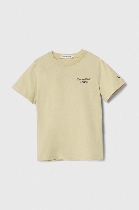 

Хлопковая футболка для детей Calvin Klein Jeans, зеленый