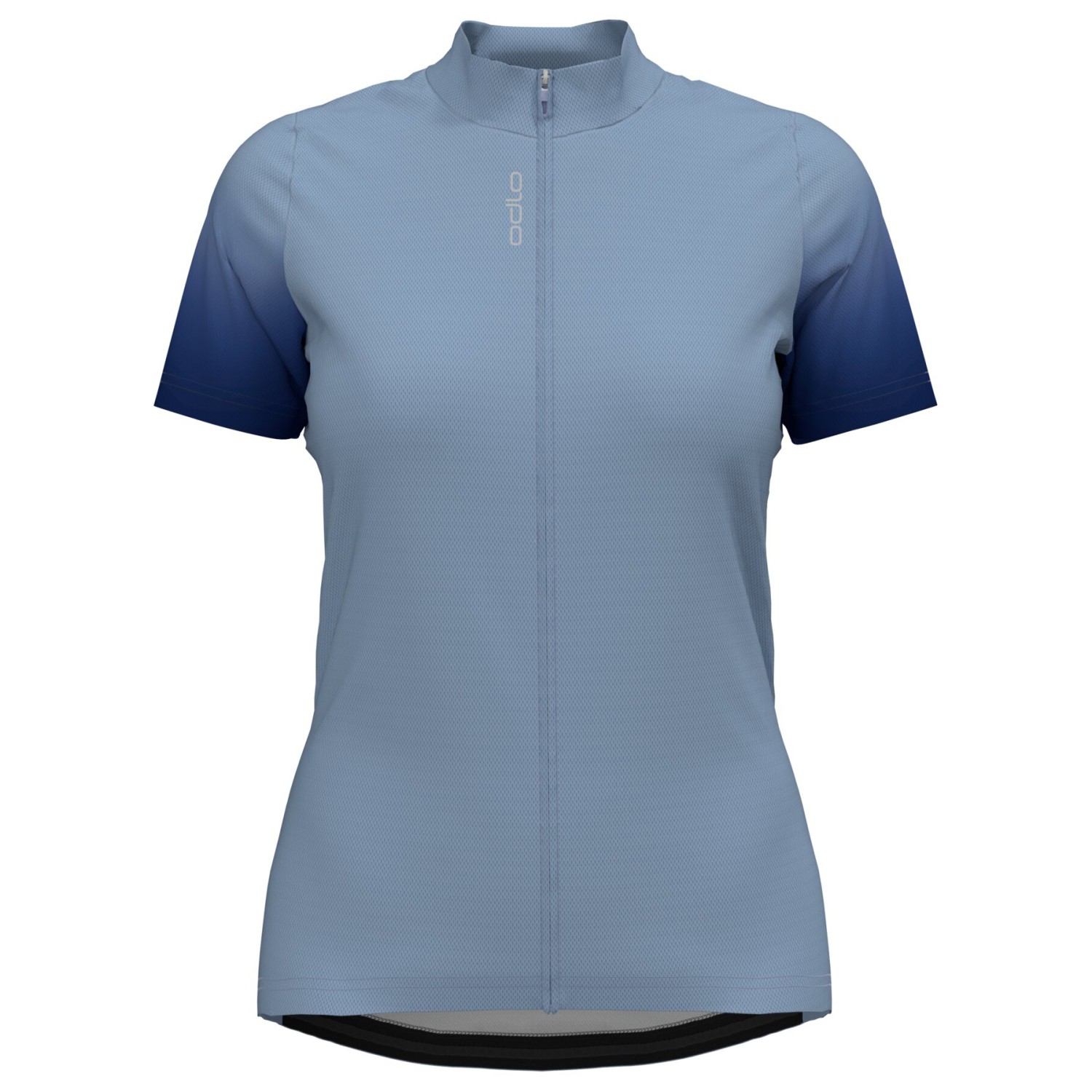 Велосипедный трикотаж Odlo Women's Essential Print S/U Collar S/S Full Zip, цвет Blue Heron