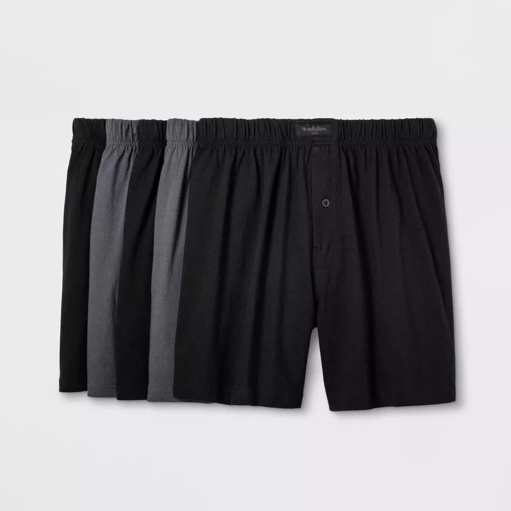 

Мужские трикотажные боксеры 5 шт. - Goodfellow & Co, цвет Gray/Black