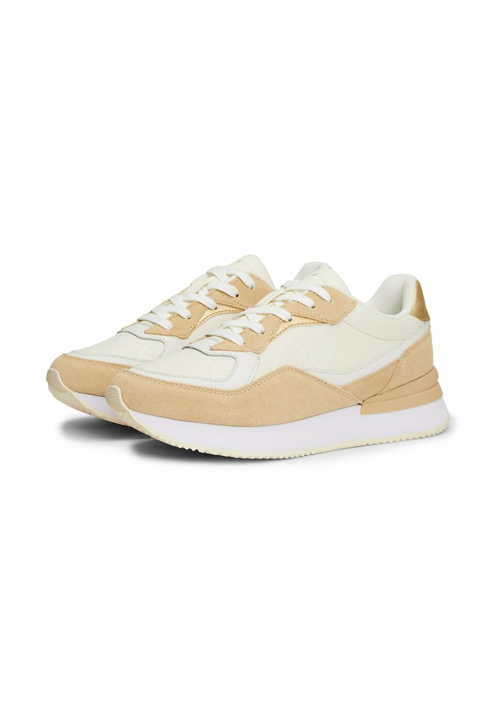 

Кроссовки на шнуровке LUX MONOGRAM RUNNER Tommy Hilfiger, бежевый