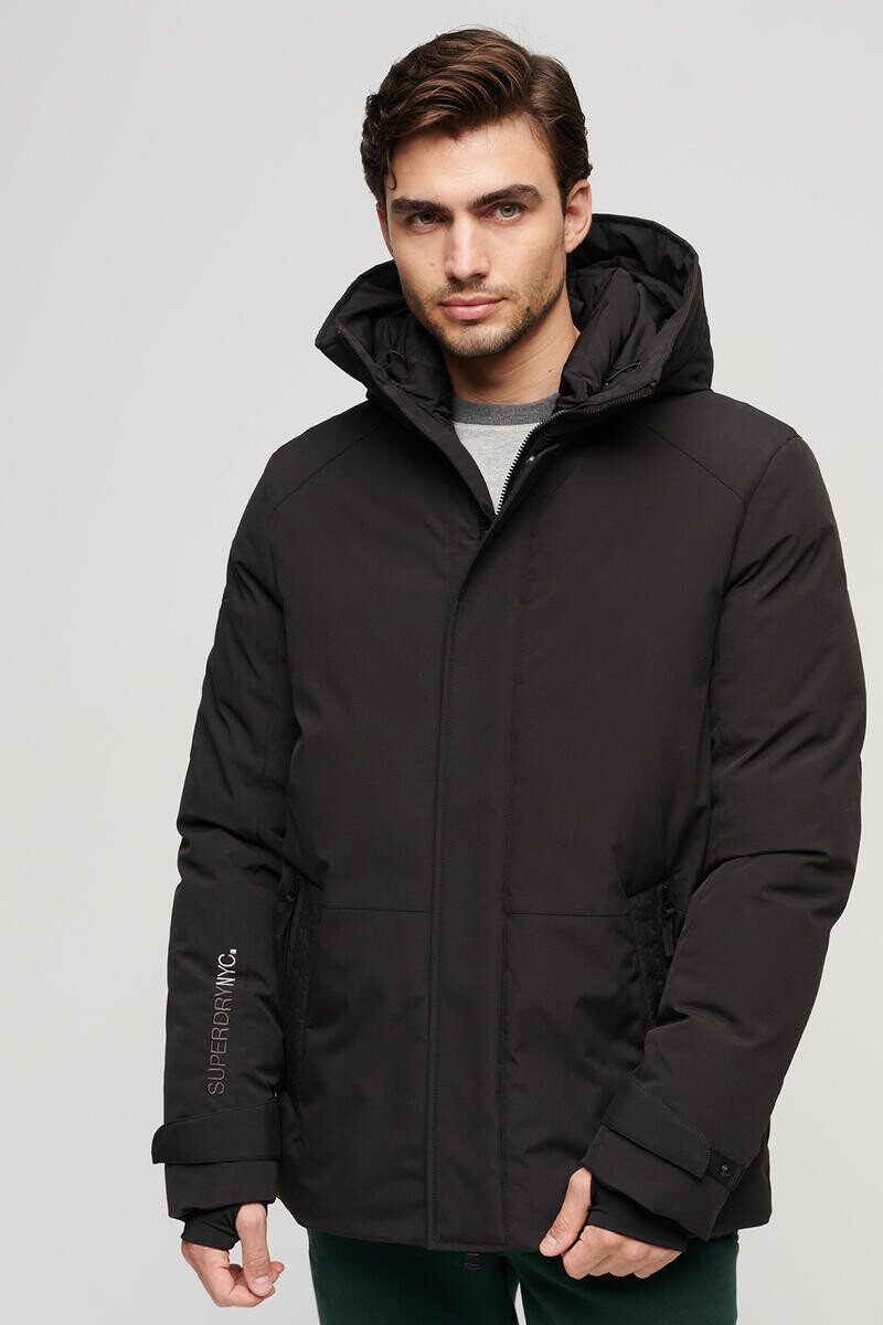 

Городская парка-ветровка с капюшоном и мягкой подкладкой Superdry, черный