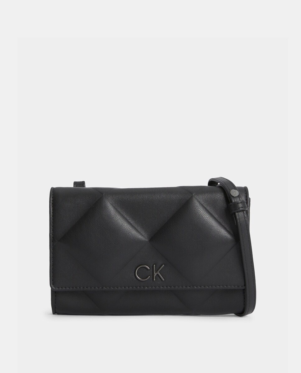 

Миниатюрная черная сумка на плечо с мягкой подкладкой и клапаном Calvin Klein, черный