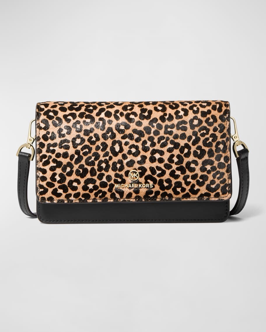 

Маленькая сумка через плечо с леопардовым принтом Jet Set Charm MICHAEL Michael Kors