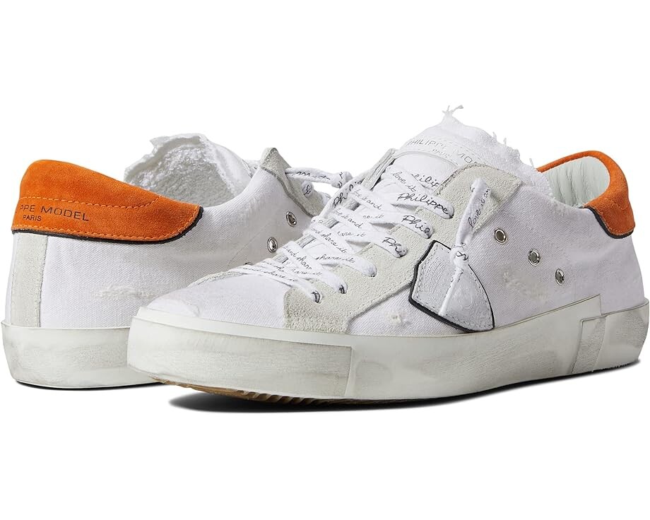 

Кроссовки Philippe Model PRSX Low Sneaker, цвет Canvas Vintage/Blanc Orange
