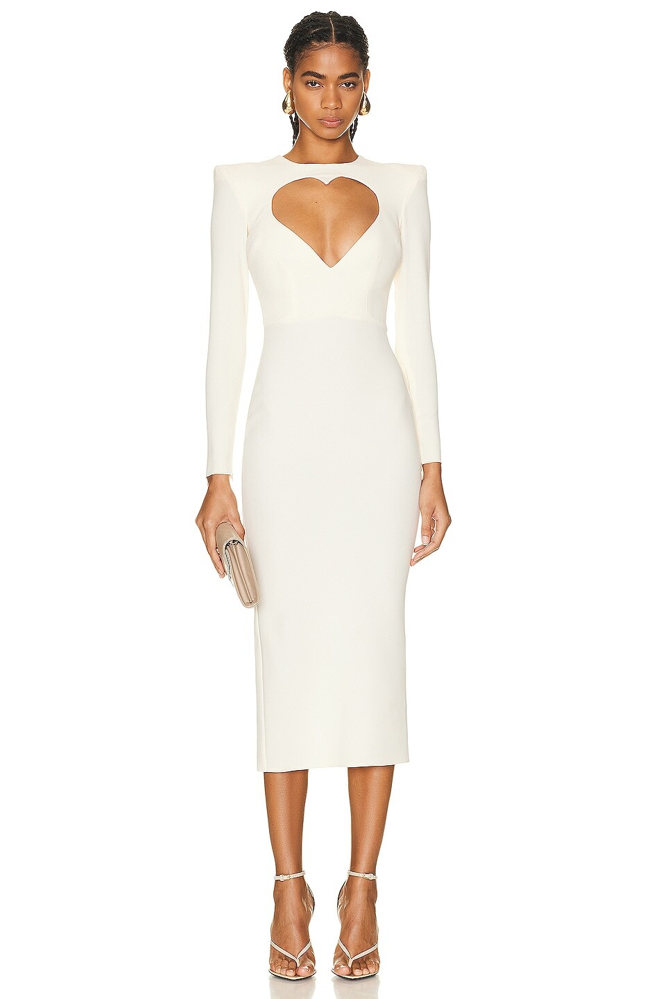 

Платье Alex Perry Monroe Heart Long Sleeve, кремовый
