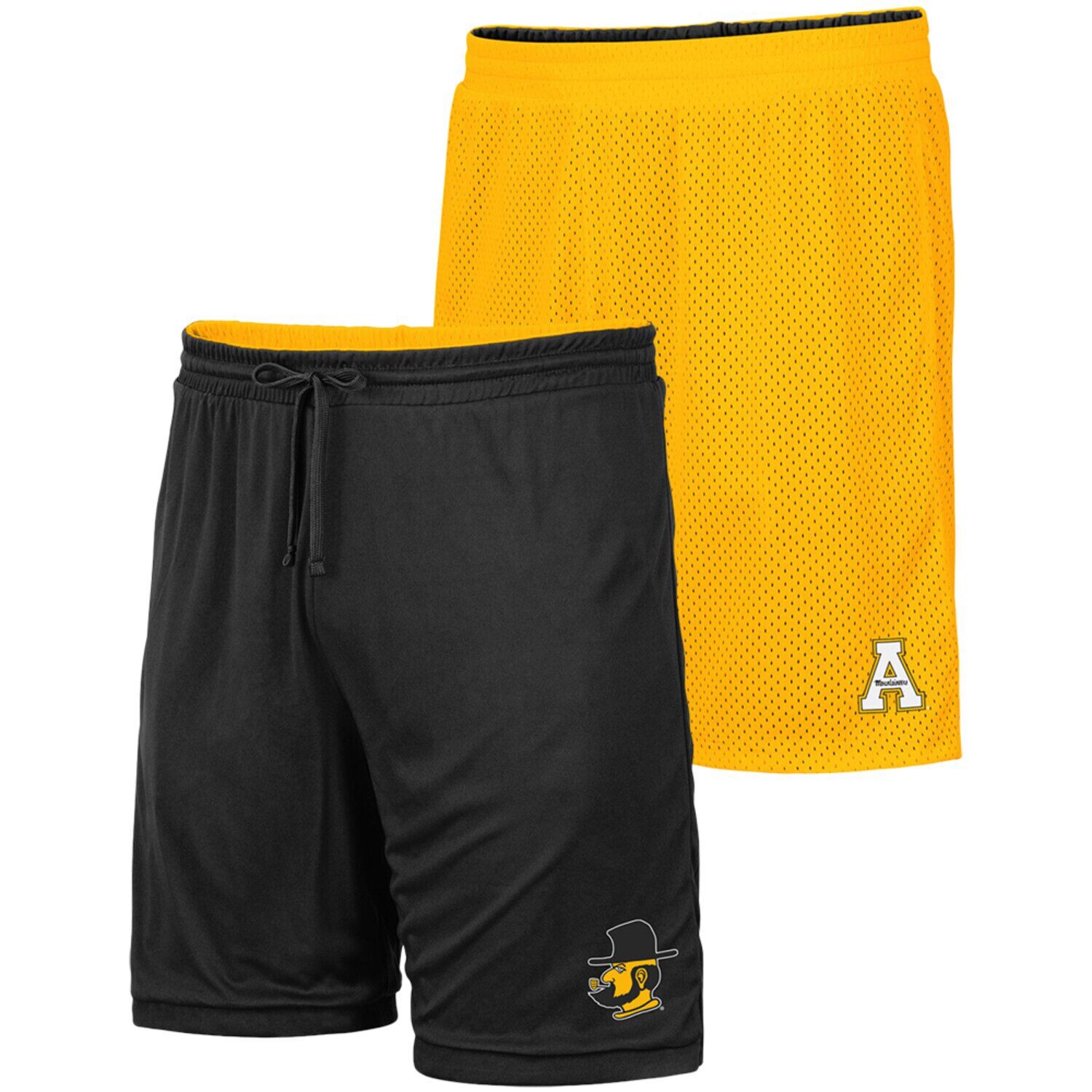 

Мужские двусторонние шорты Colosseum Gold/Black Appalachian State Mountaineers Wiggum