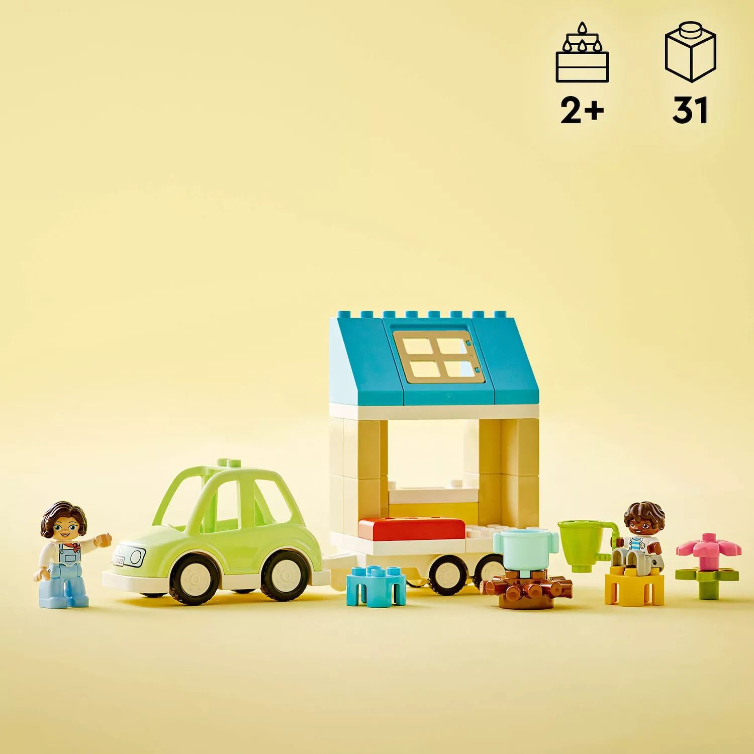 LEGO DUPLO Городской семейный дом на колесах (10986) Набор строительных игрушек LEGO конструктор lego duplo семейный дом на колесах