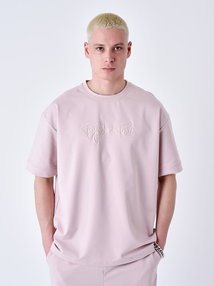 

Футболка Project X Paris Essentials Classic Full Logo Embroidery, розовый