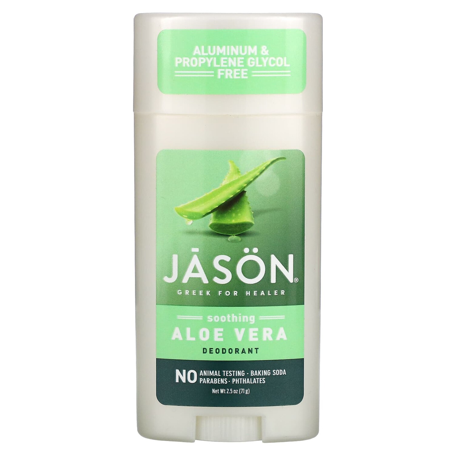 

Успокаивающий дезодорант-стик с алоэ вера, 71 г (2,5 унции), Jason Natural