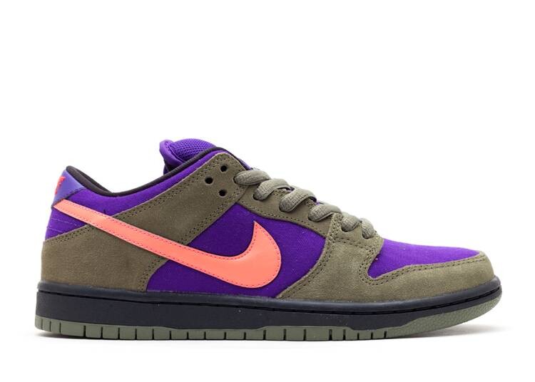 

Кроссовки Nike DUNK LOW PRO SB 'MEDIUM OLIVE ATOMIC RED', оливковый, Зеленый