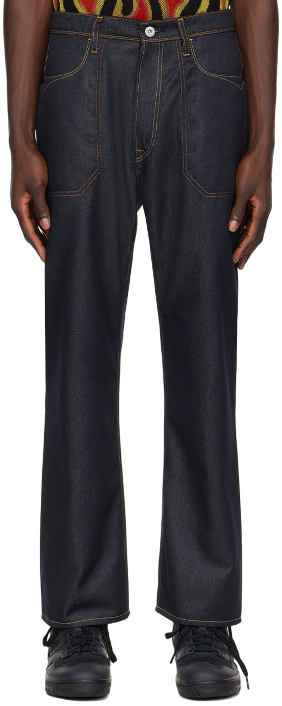 

Темно-синие джинсы Levi's Edition Junya Watanabe, цвет Navy/White