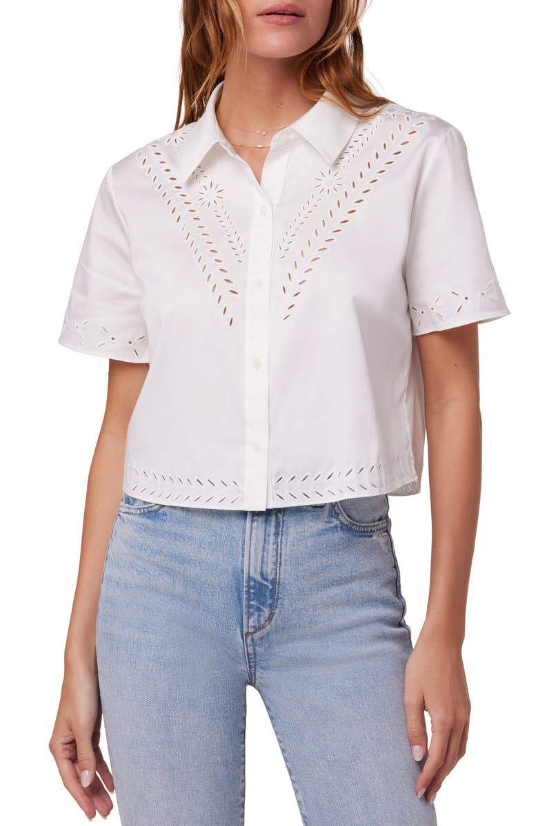 

Рубашка из эластичного хлопка Broderie FAVORITE DAUGHTER, белый