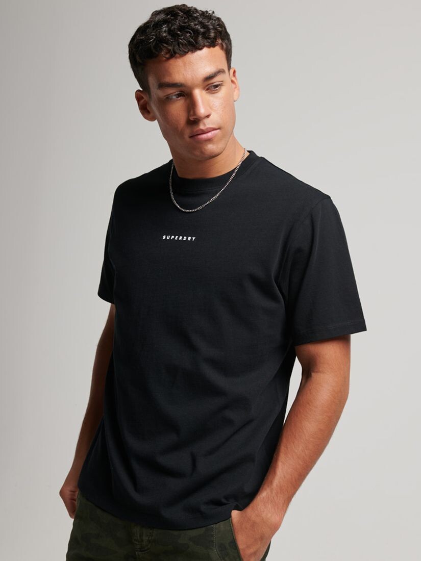 

Футболка с логотипом Superdry Code, черная, Черный