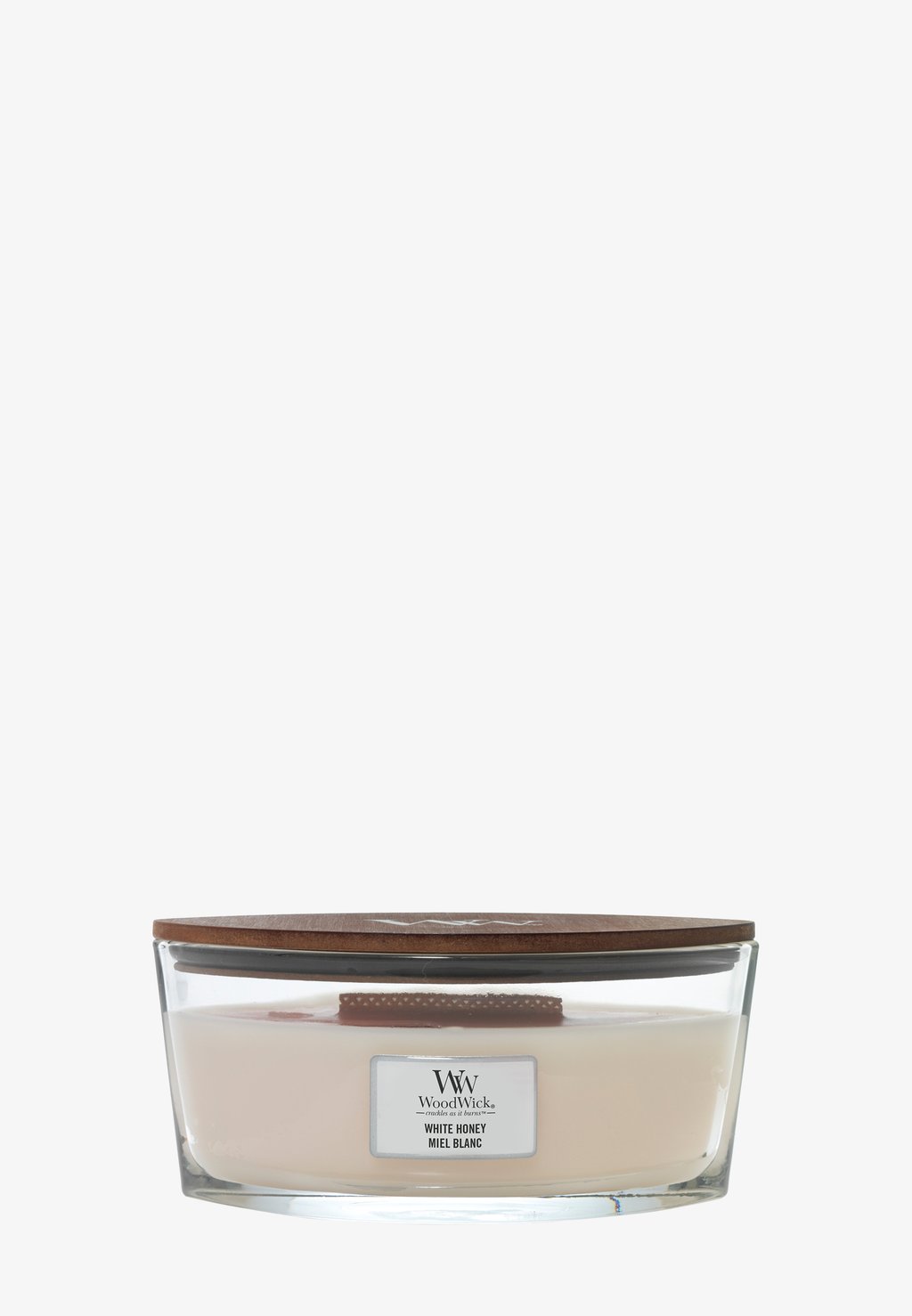 Ароматическая свеча ELLIPSE JAR WHITE HONEY Woodwick, цвет beige ароматическая свеча ellipse jar white teak woodwick белый