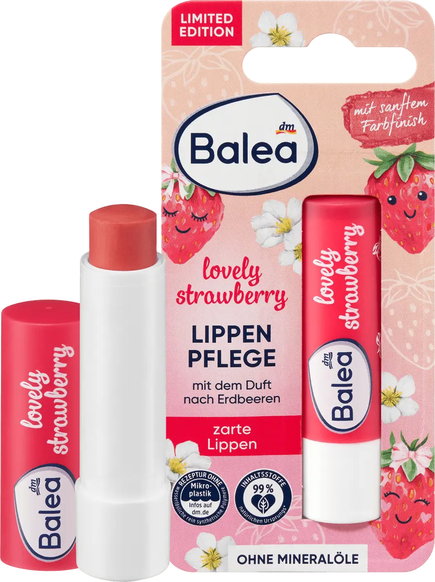 Уход за губами Lovely Strawberry 4,8 г Balea