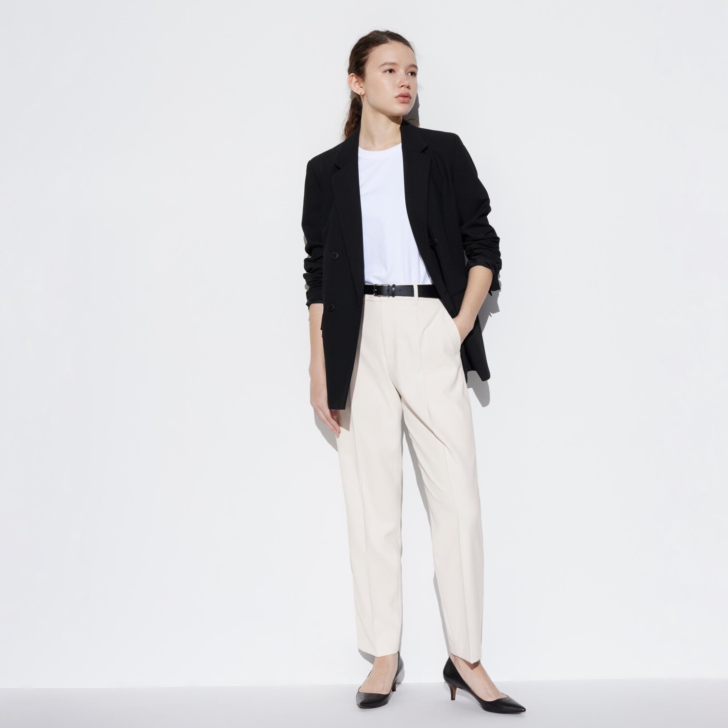 

Брюки UNIQLO Kando с подкладкой, бежевый
