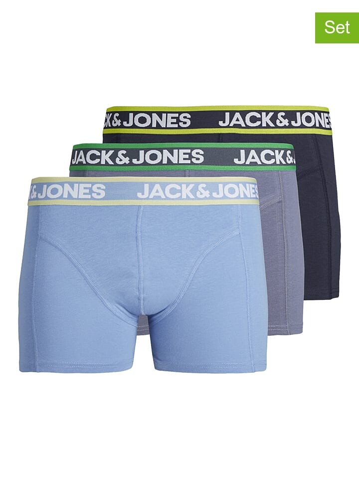 Боксерские трусы Jack & Jones, цвет hellblau/schwarz