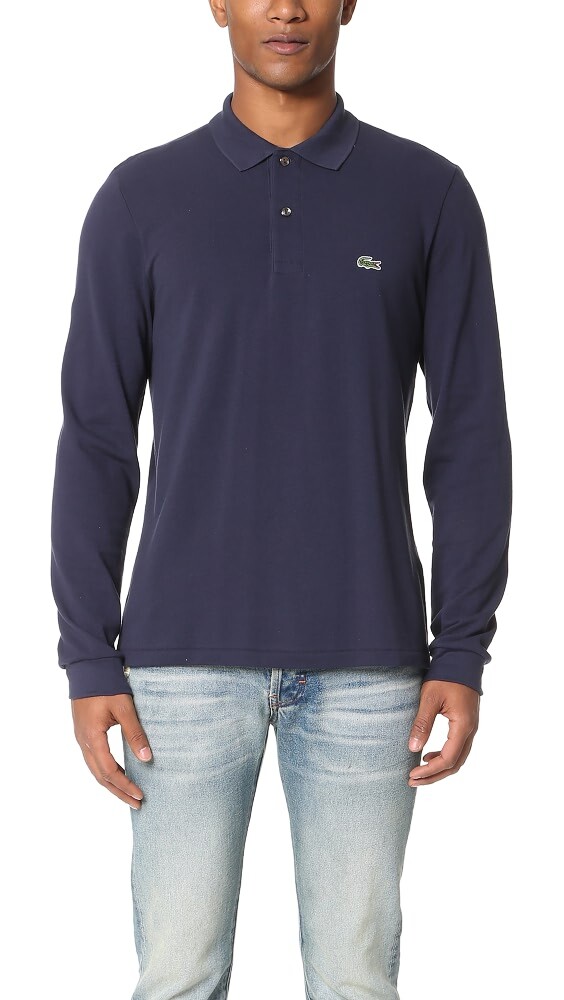 

Поло Lacoste Original Long Sleeve Cotton Pique, нави