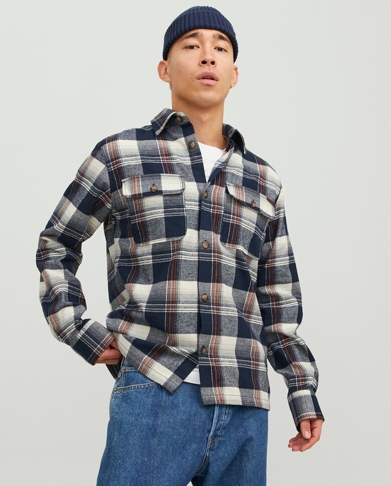 

Мужская рубашка узкого кроя Jack & Jones, синий
