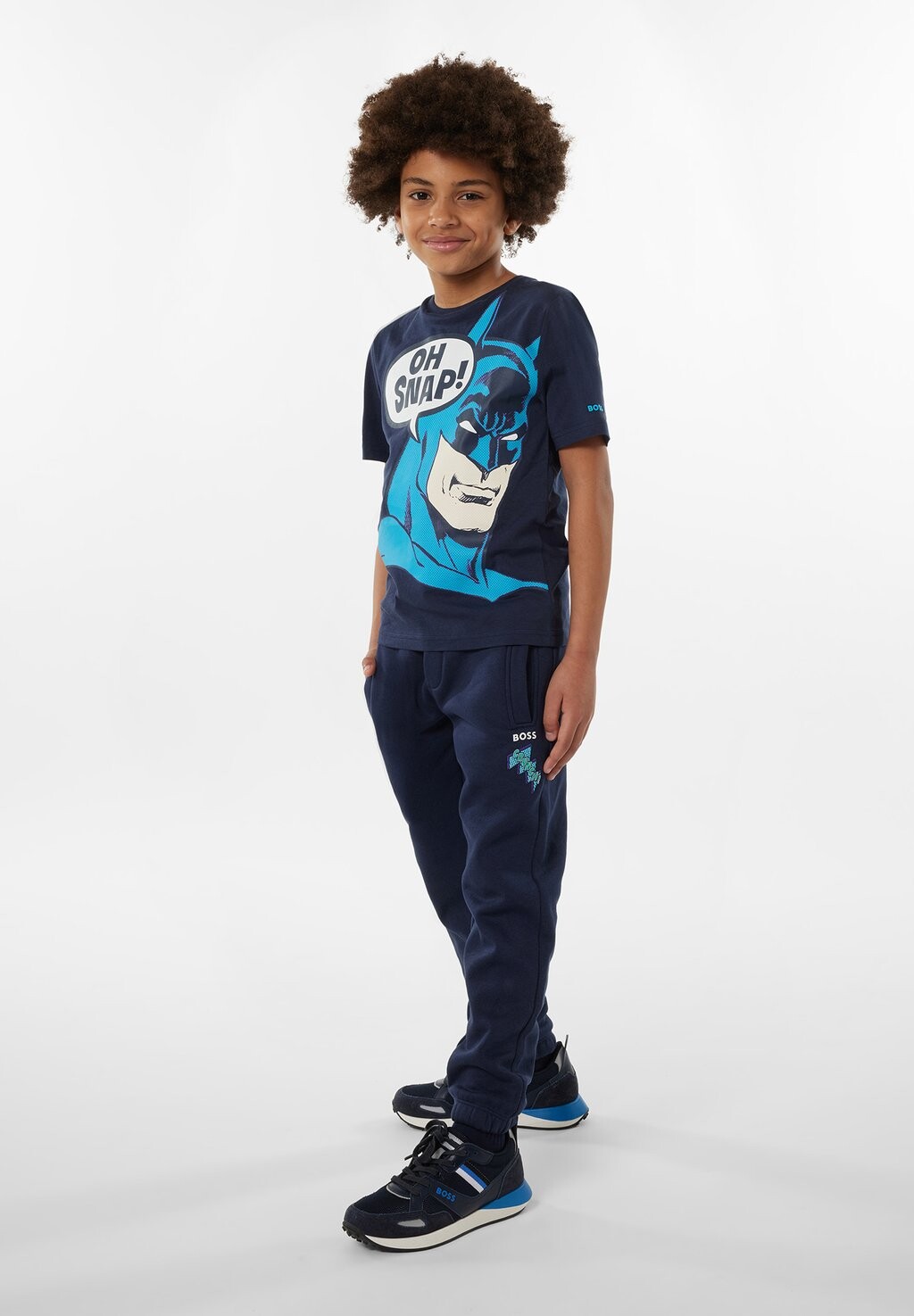

Футболка с принтом SHORT SLEEVES BOSS Kidswear, цвет navy