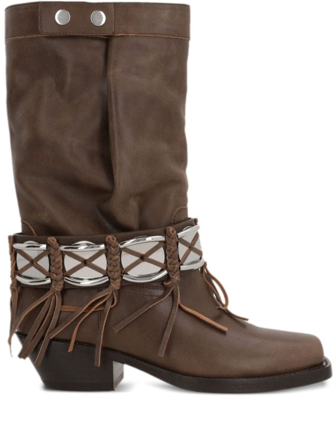 

ISABEL MARANT Ademe сапоги с бахромой, коричневый