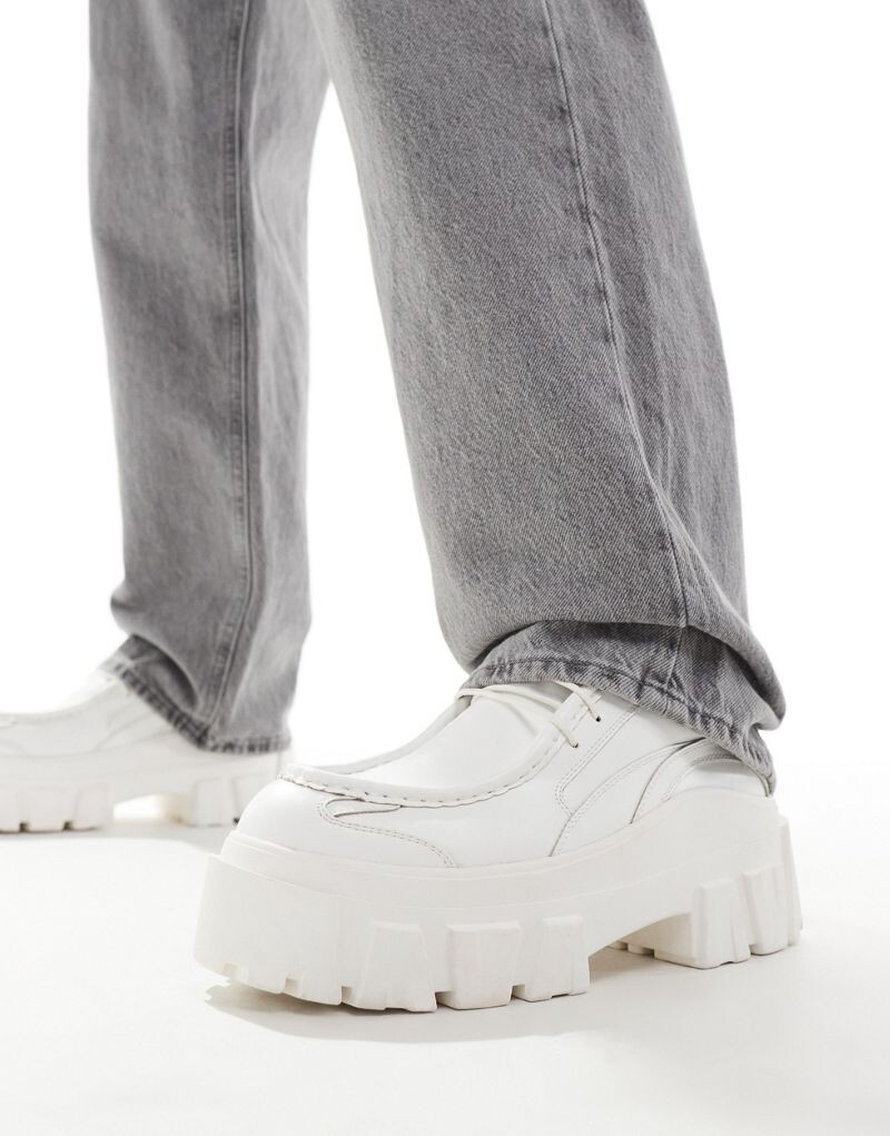 

Белые туфли на шнуровке ASOS DESIGN CHUNKY