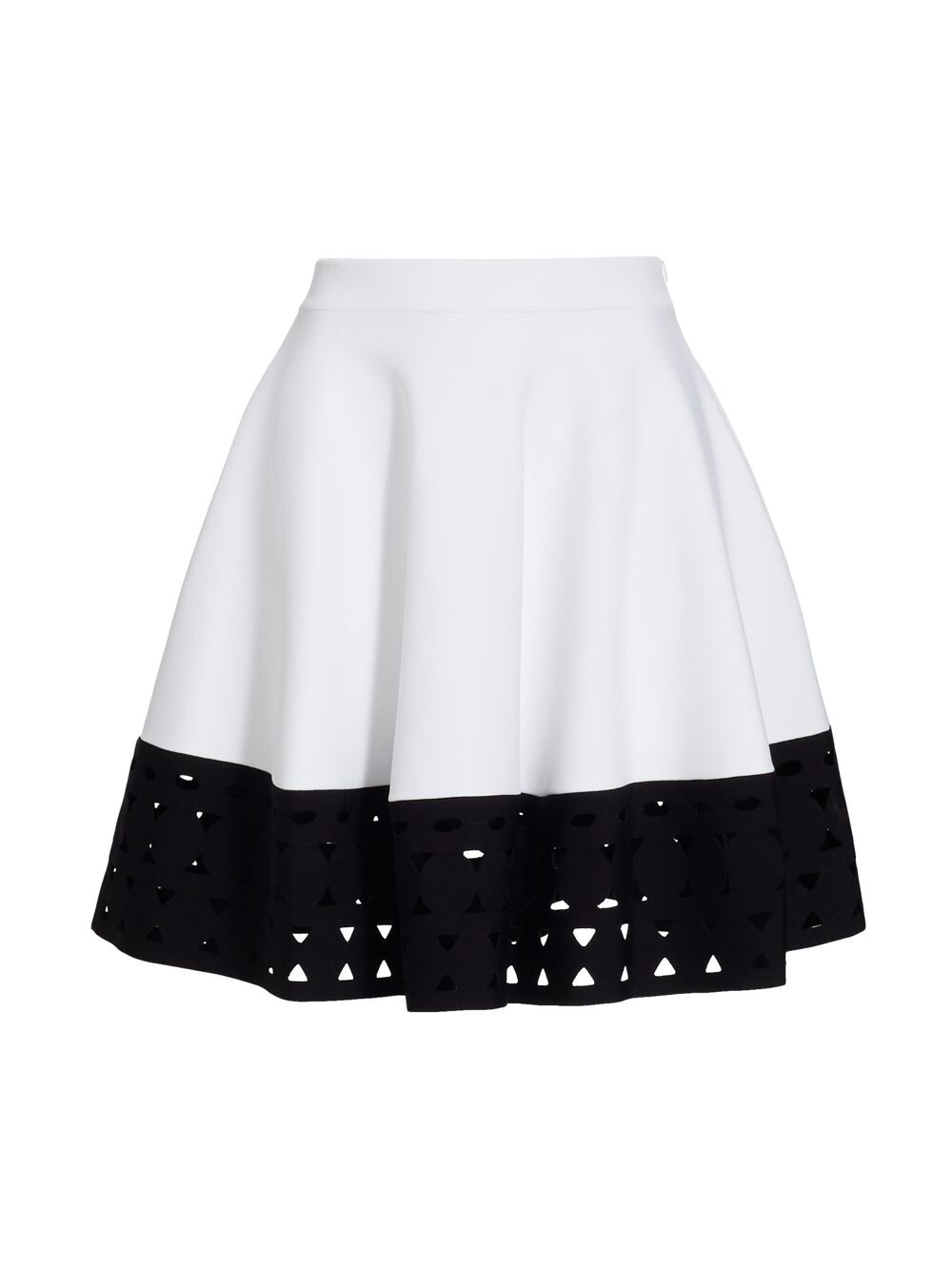 

Расклешенная юбка с цветными блоками Alexander McQueen, белый