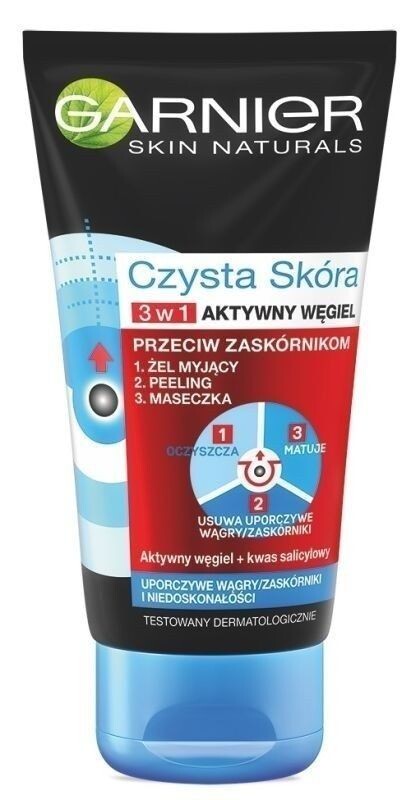 

Garnier Skin Naturals Czysta Skóra Intensive Aktywny Węgiel 3w1 гель для лица, 150 ml