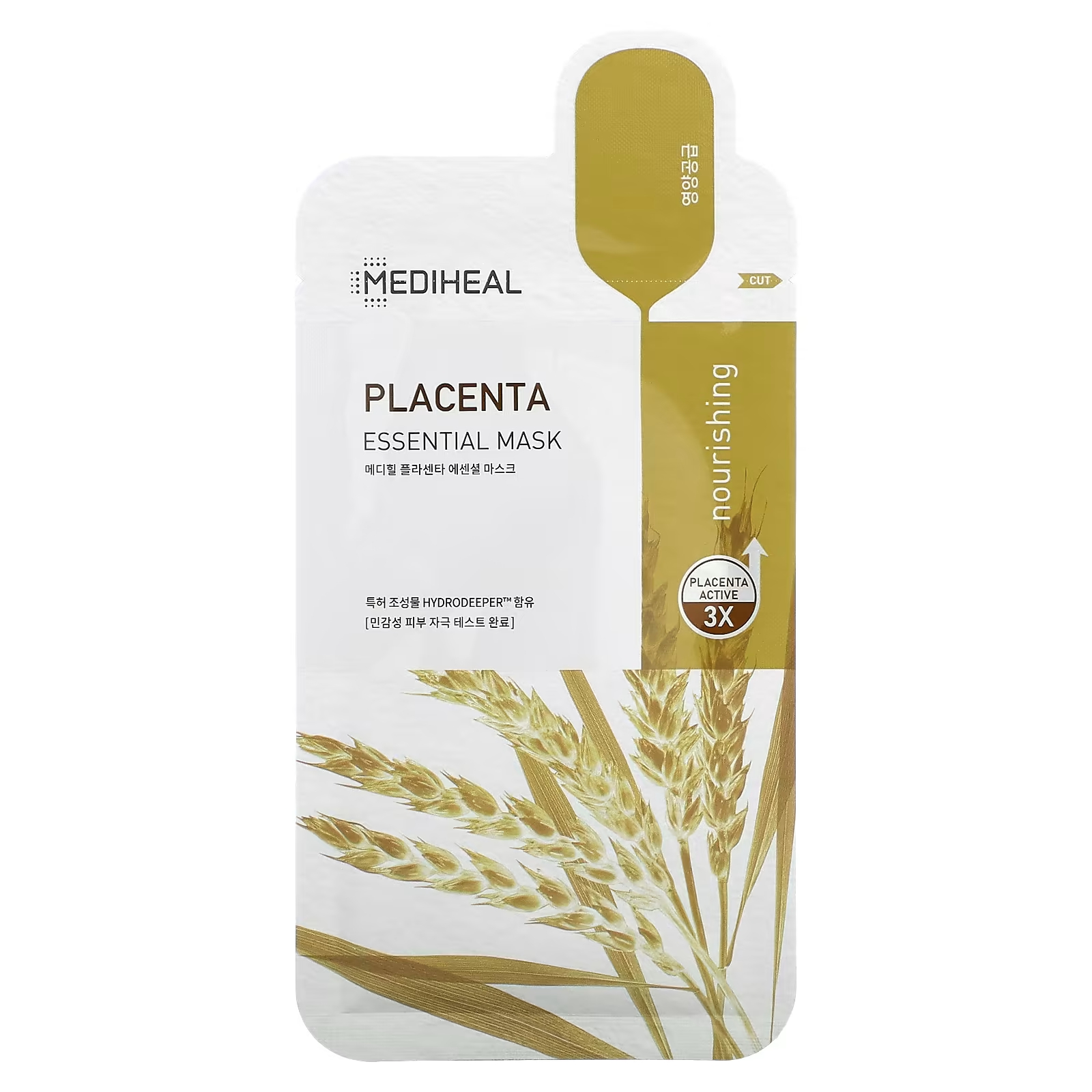 MEDIHEAL Placenta Essential Beauty Mask, 10 листов по 0,81 жидкой унции (24 мл) каждый
