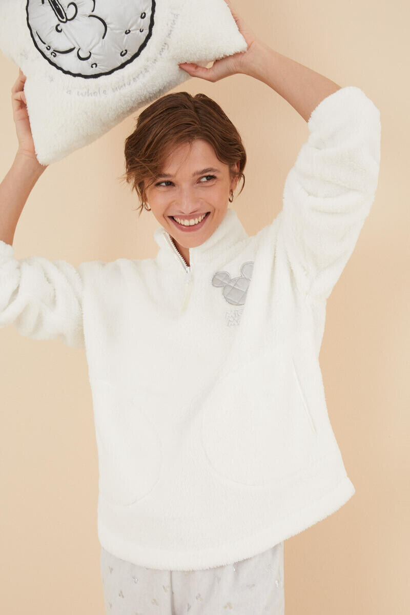 

Длинная пижама из овчины и флиса с Микки Маусом Women'secret, белый