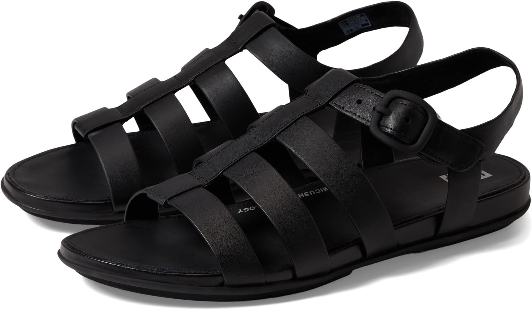 

Сандалии на плоской подошве Gracie Rubber-Buckle Leather Fisherman Sandals FitFlop, цвет All Black