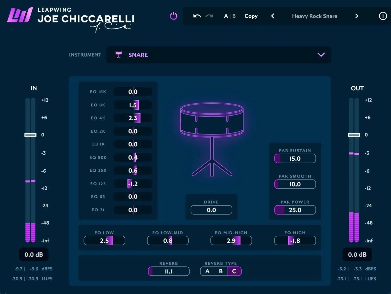 

Плагин Leapwing Audio Joe Chiccarelli Signature