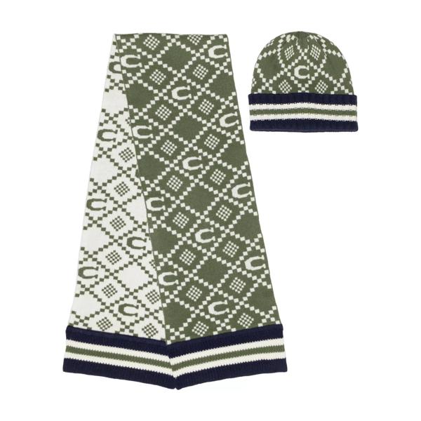 

Шарф jacquard hat and scarf bundle cactus/midnight Coach, синий