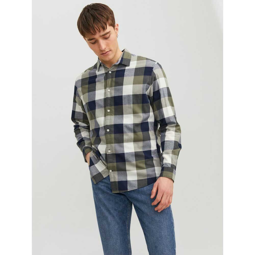 

Рубашка с длинным рукавом Jack & Jones Buffalo Twill, зеленый
