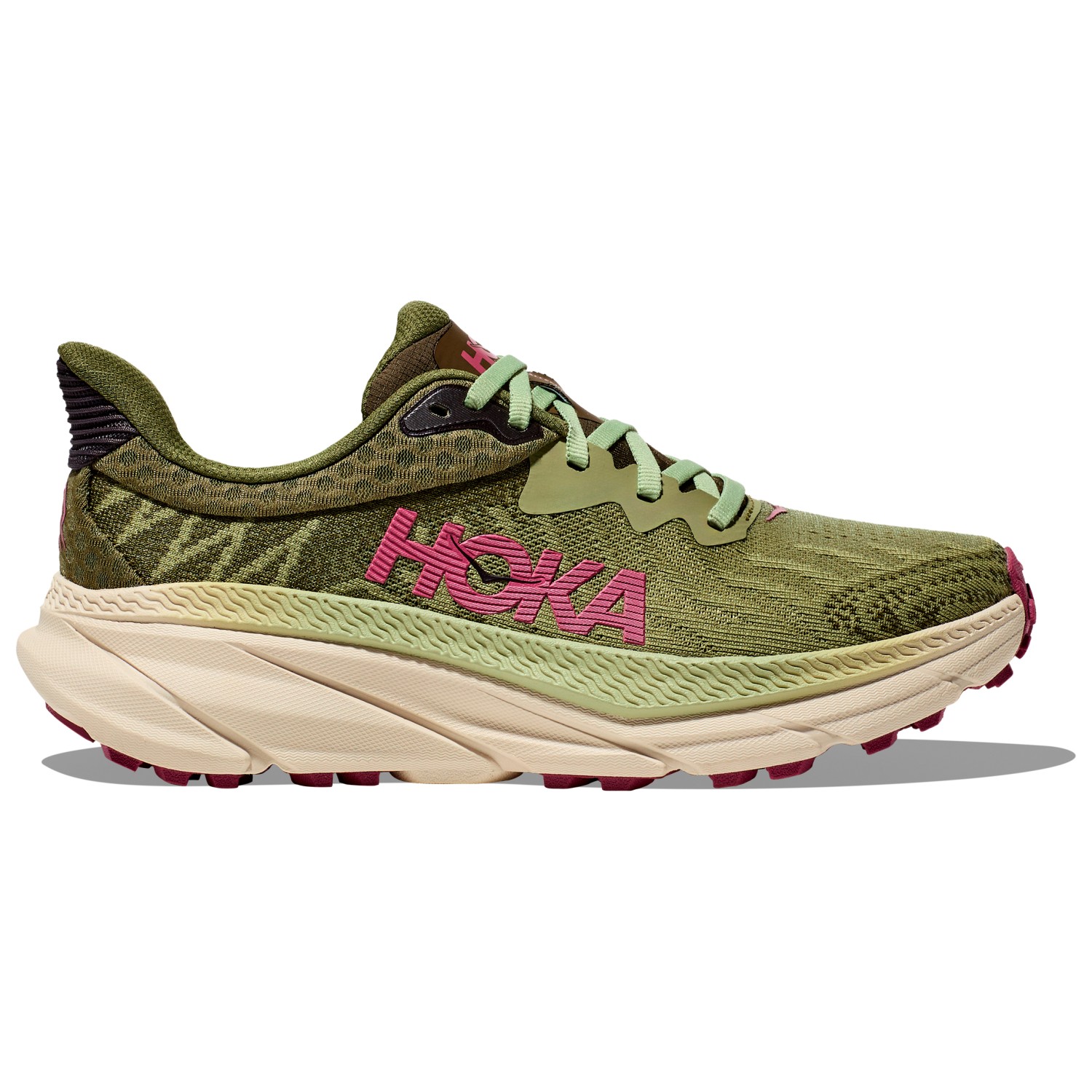 Кроссовки для бега по пересеченной местности Hoka Women's Challenger 7, цвет Forest Floor/Beet Root