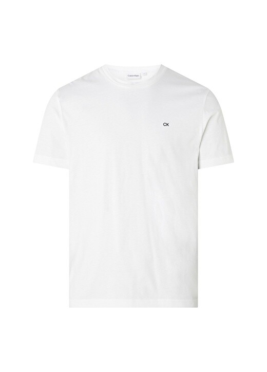 

Белая мужская футболка с круглым вырезом Calvin Klein, Белый