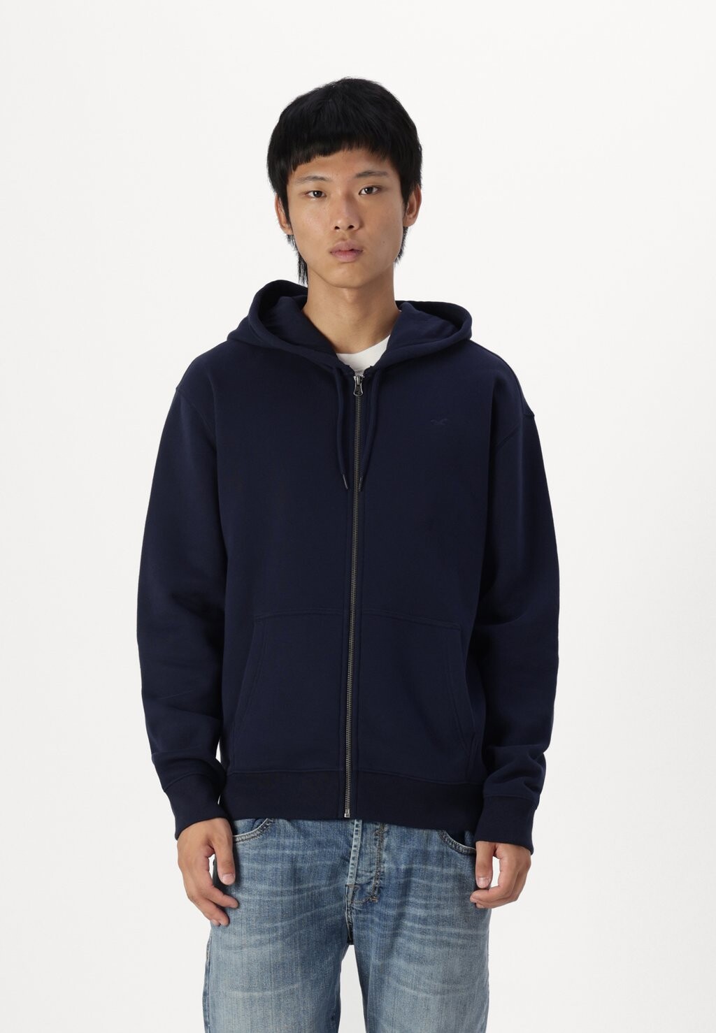 

Толстовка с капюшоном RELAXED ICON Hollister Co., темно-синий