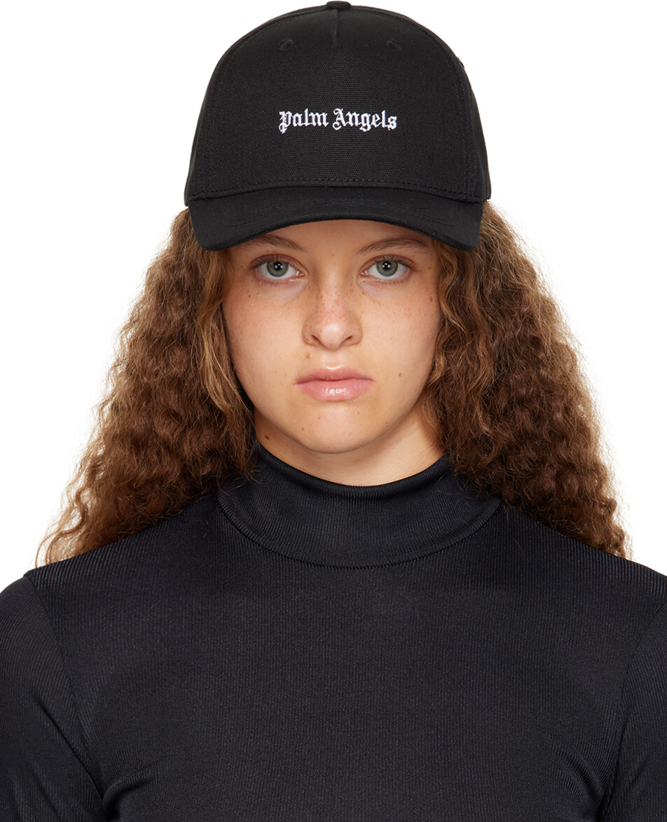 

Черная кепка с вышивкой Palm Angels