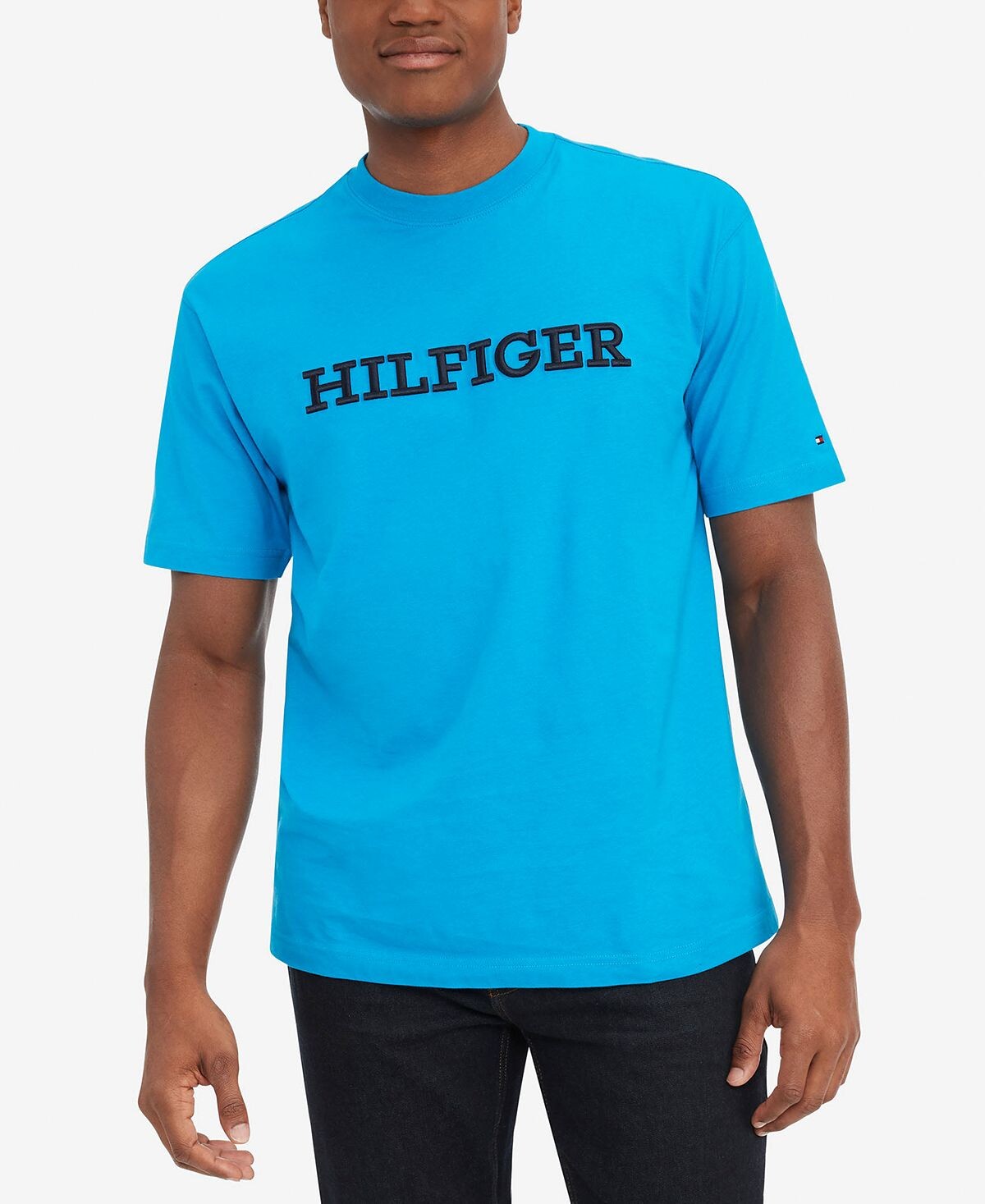 

Мужская футболка с вышитым логотипом Tommy Hilfiger