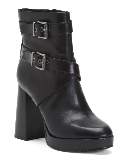 

Кожаные ботильоны на платформе Coliana Vince Camuto, черный