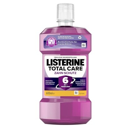 

Освежающая жидкость для полоскания рта Total Care Tooth Protection, 600 мл, действие 6 в 1, Listerine